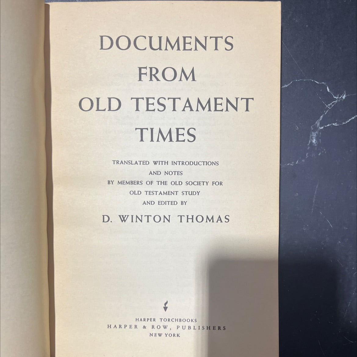 documents from old testament times book, by d. winton thomas, 1958 Paperback image 2