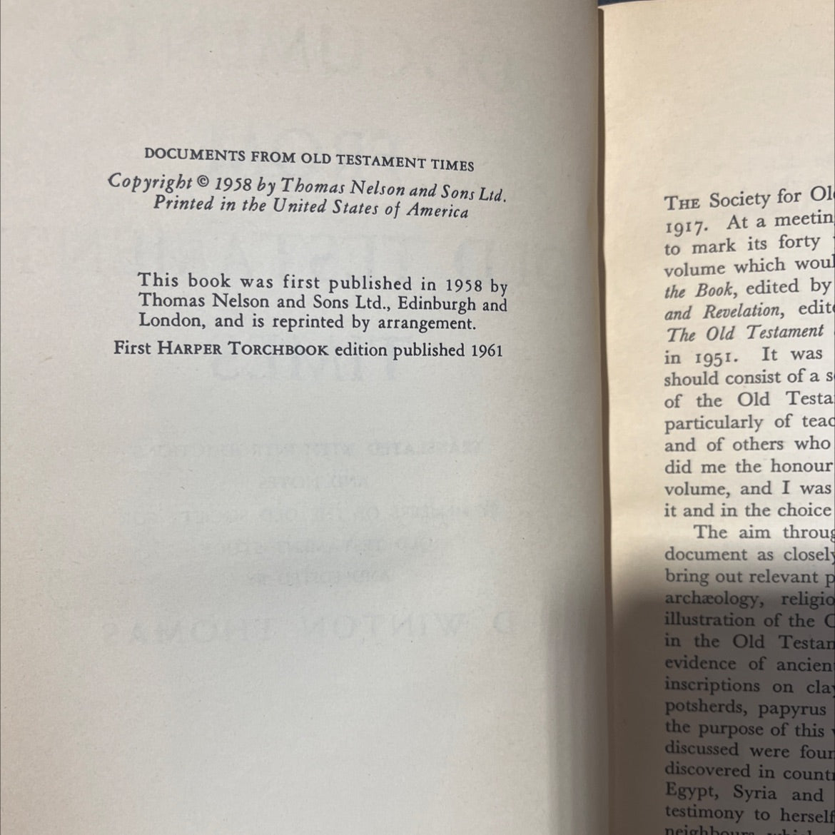 documents from old testament times book, by d. winton thomas, 1958 Paperback image 3