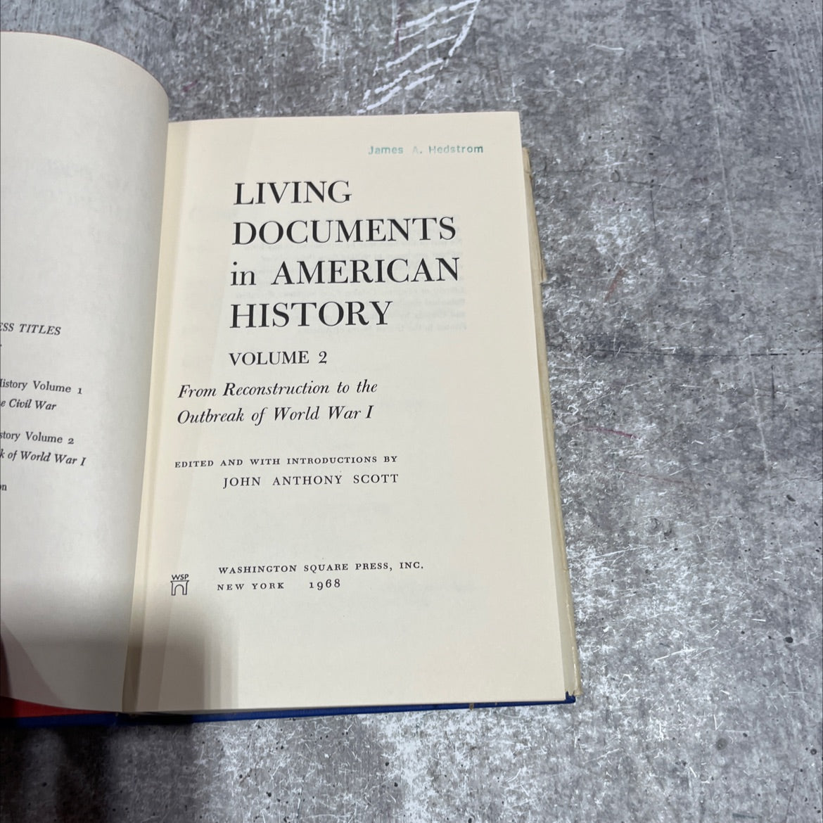 documents in american history volume 2 from reconstruction to the outbreak of world war i book, by john anthony scott, image 2