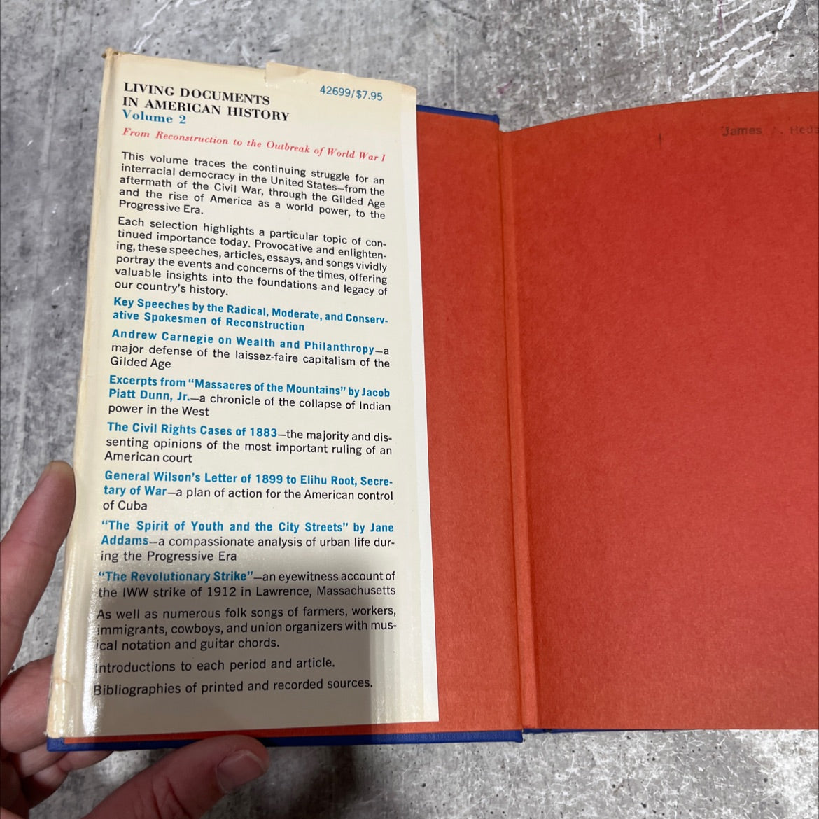 documents in american history volume 2 from reconstruction to the outbreak of world war i book, by john anthony scott, image 4