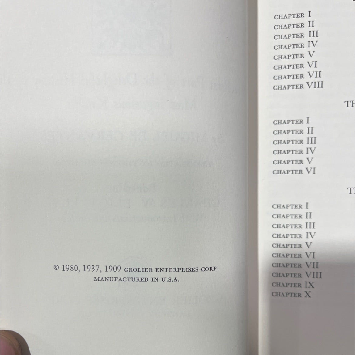 don quixote of the mancha book, by miguel de cervantes, 1980 Leather image 3