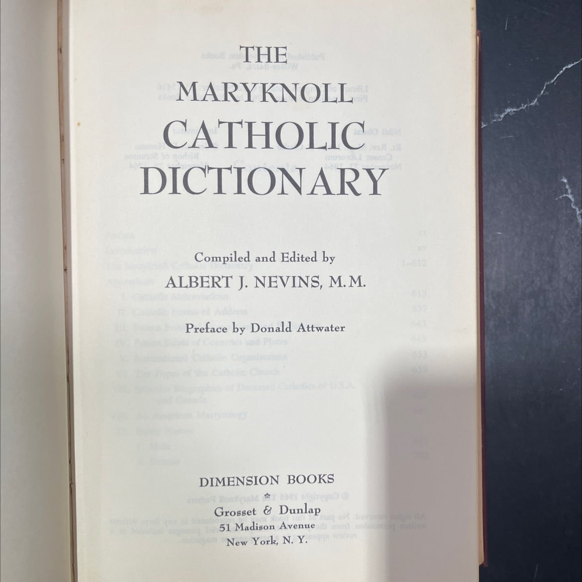 doo no the deilda maryknoll catholic dictionary book, by albert j. nevins, m.m., 2001 Hardcover image 2