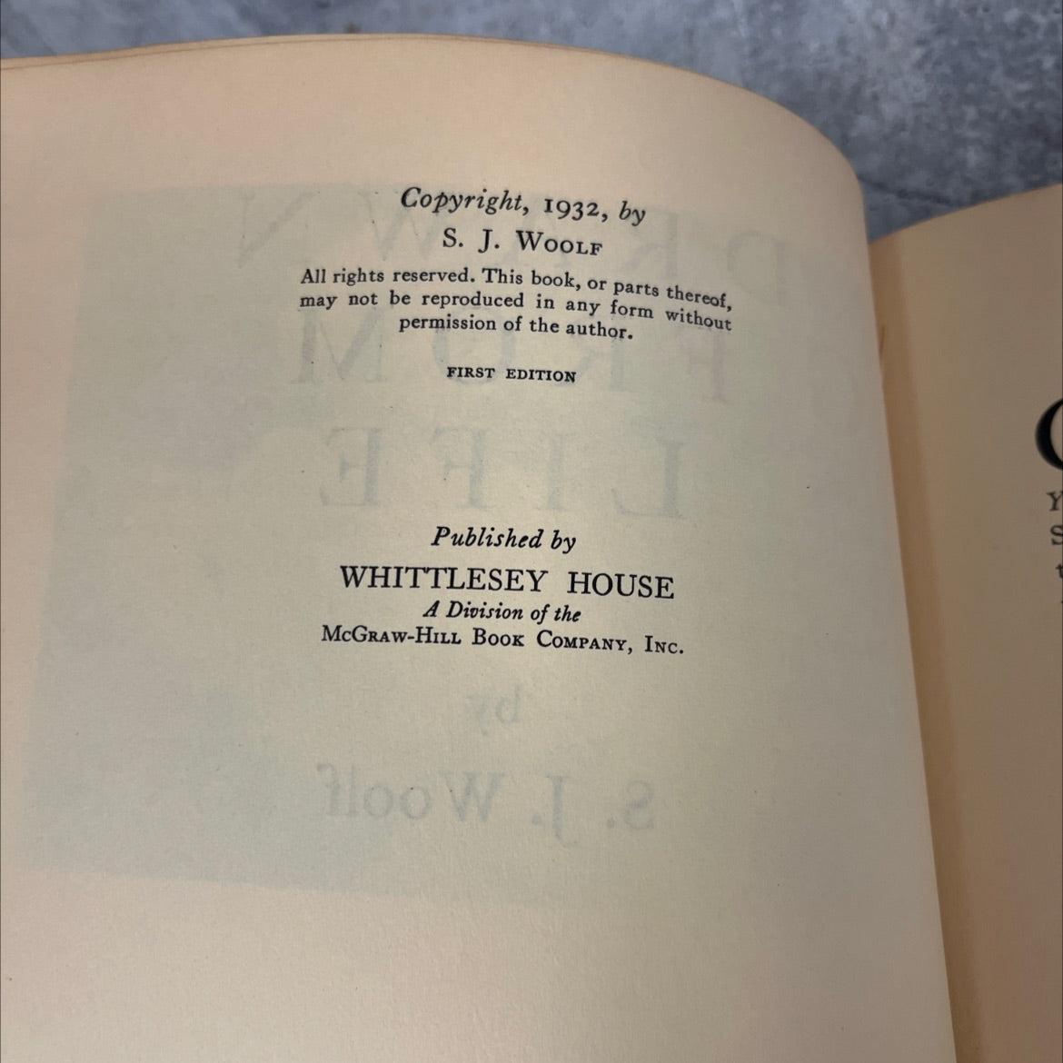 drawn from life book, by S. J. Woolf, 1932 Hardcover image 3