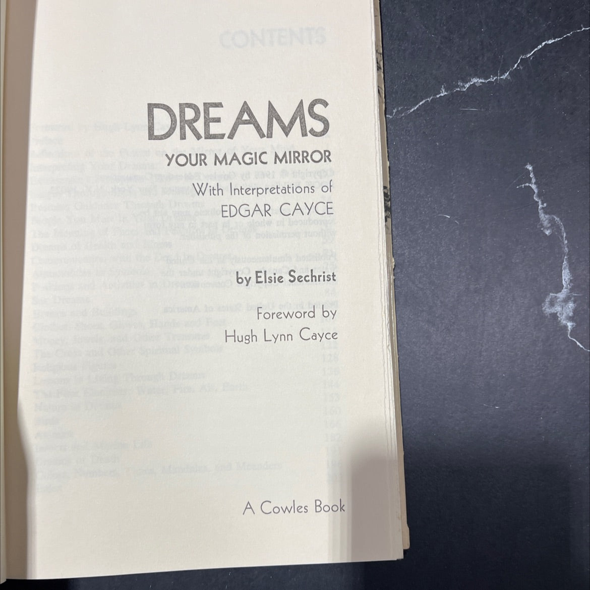 dreams your magic mirror with interpretations of edgar cayce book, by elsie sechrist, 1968 Hardcover image 2