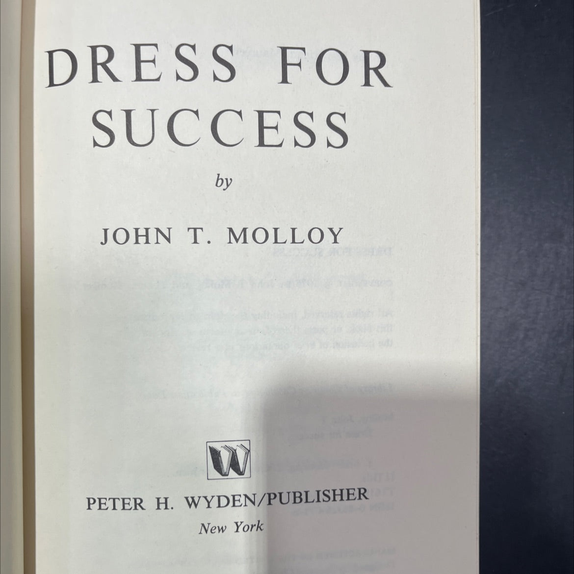 dress for success book, by john t. molloy, 1975 Hardcover image 2