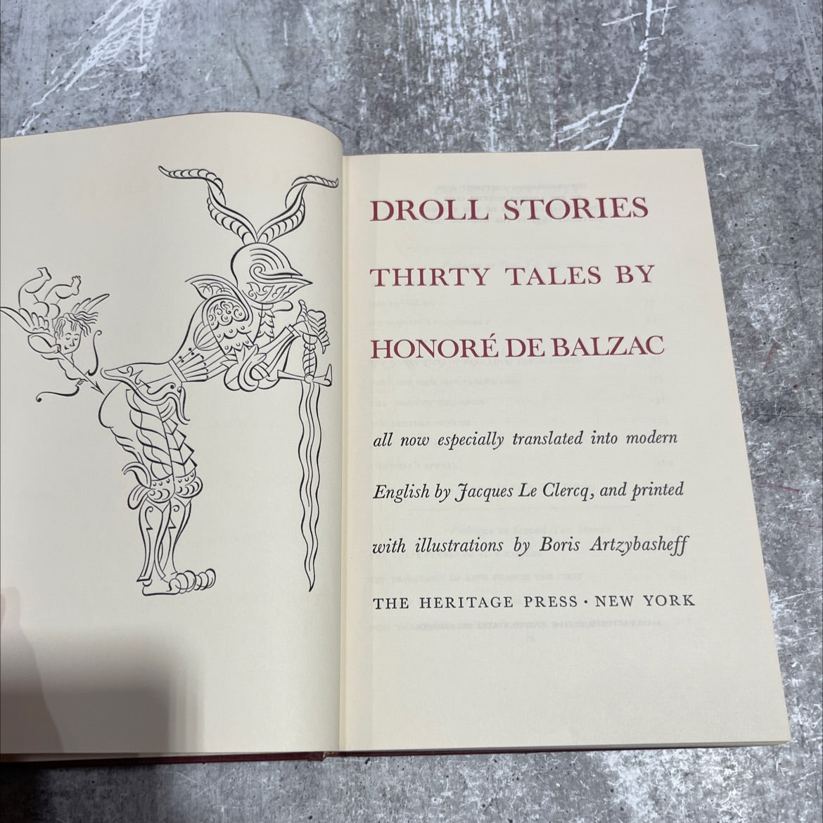 droll stories thirty tales book, by honoré de balzac, 1939 Hardcover image 2