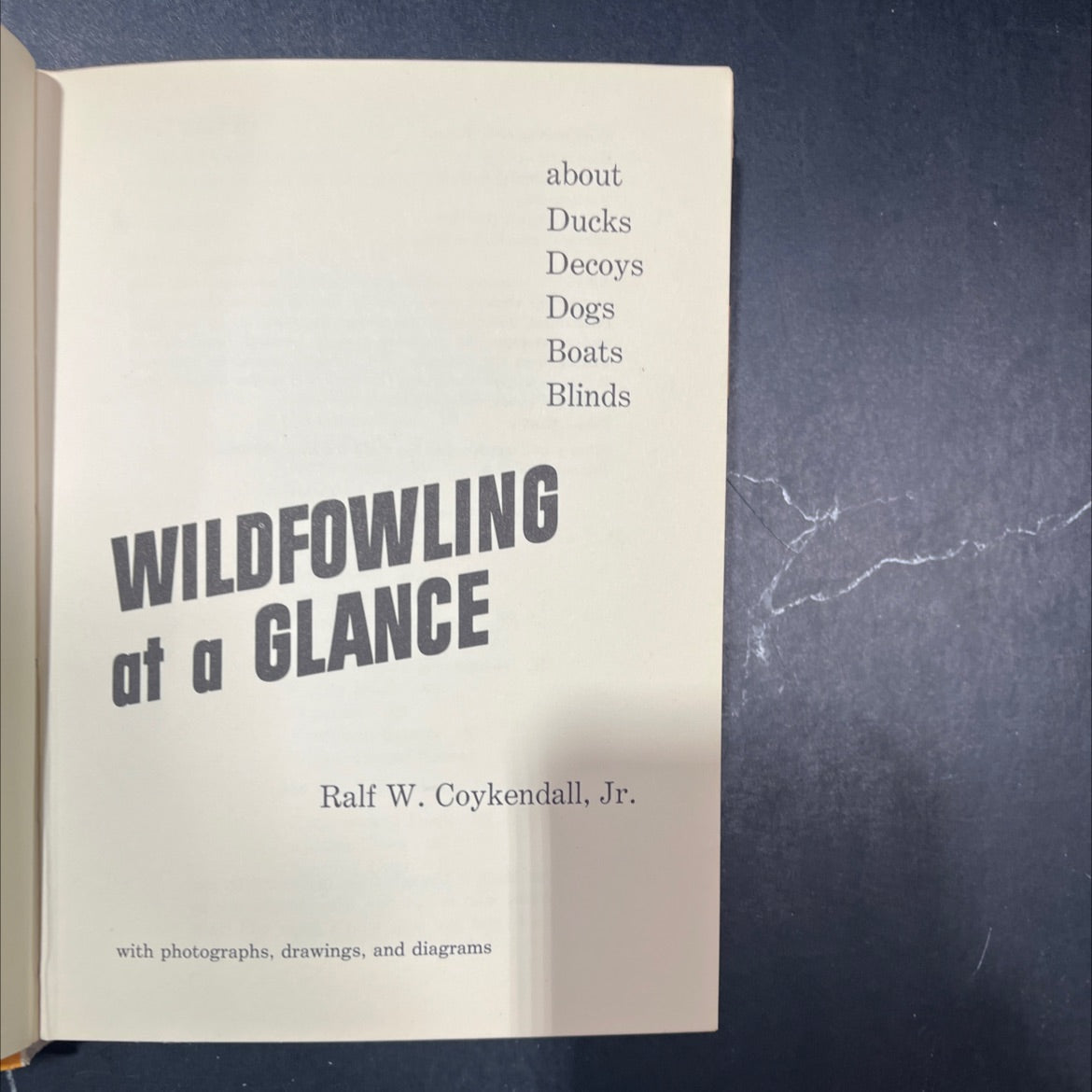 ducks decoys dogs wildfowling at a glance book, by Ralf W. Coykendall, Jr., 1968 Hardcover image 2