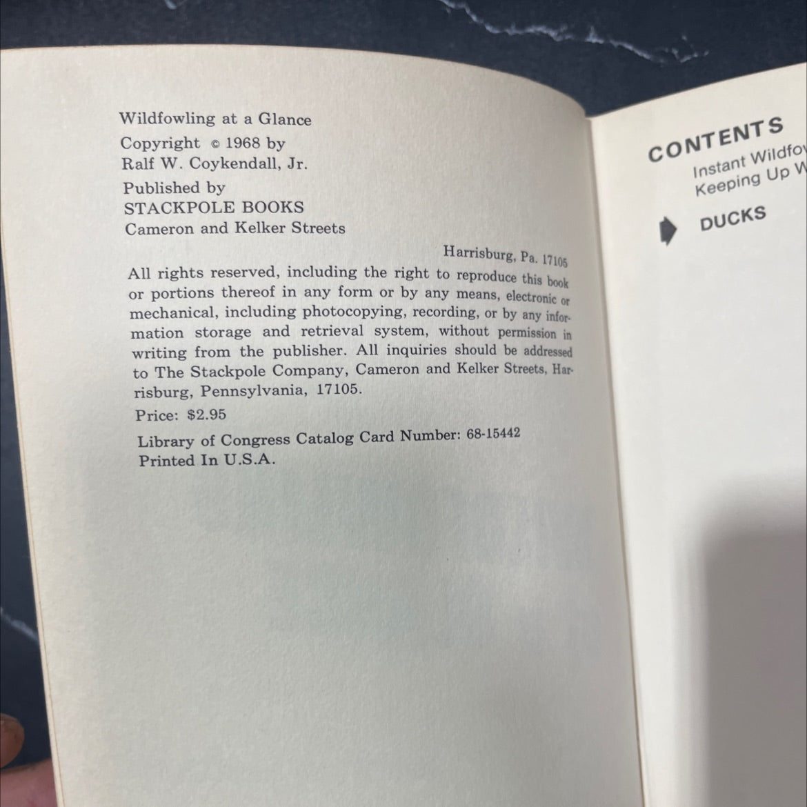 ducks decoys dogs wildfowling at a glance book, by Ralf W. Coykendall, Jr., 1968 Hardcover image 3