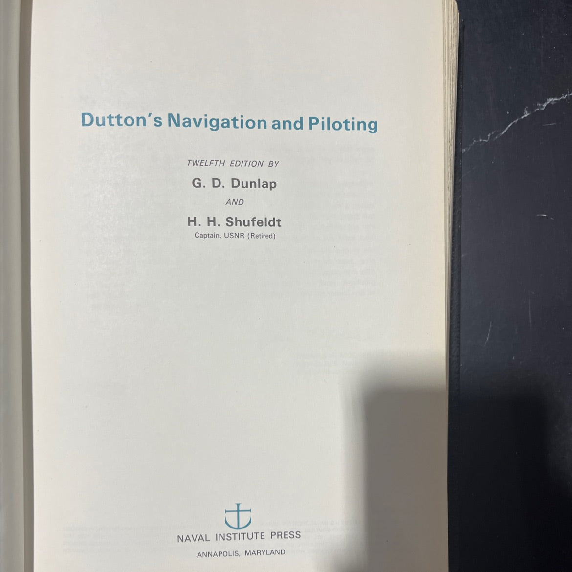 dutton's navigation and piloting book, by g. d. dunlap and h. h. shufeldt, 1972 Hardcover image 2