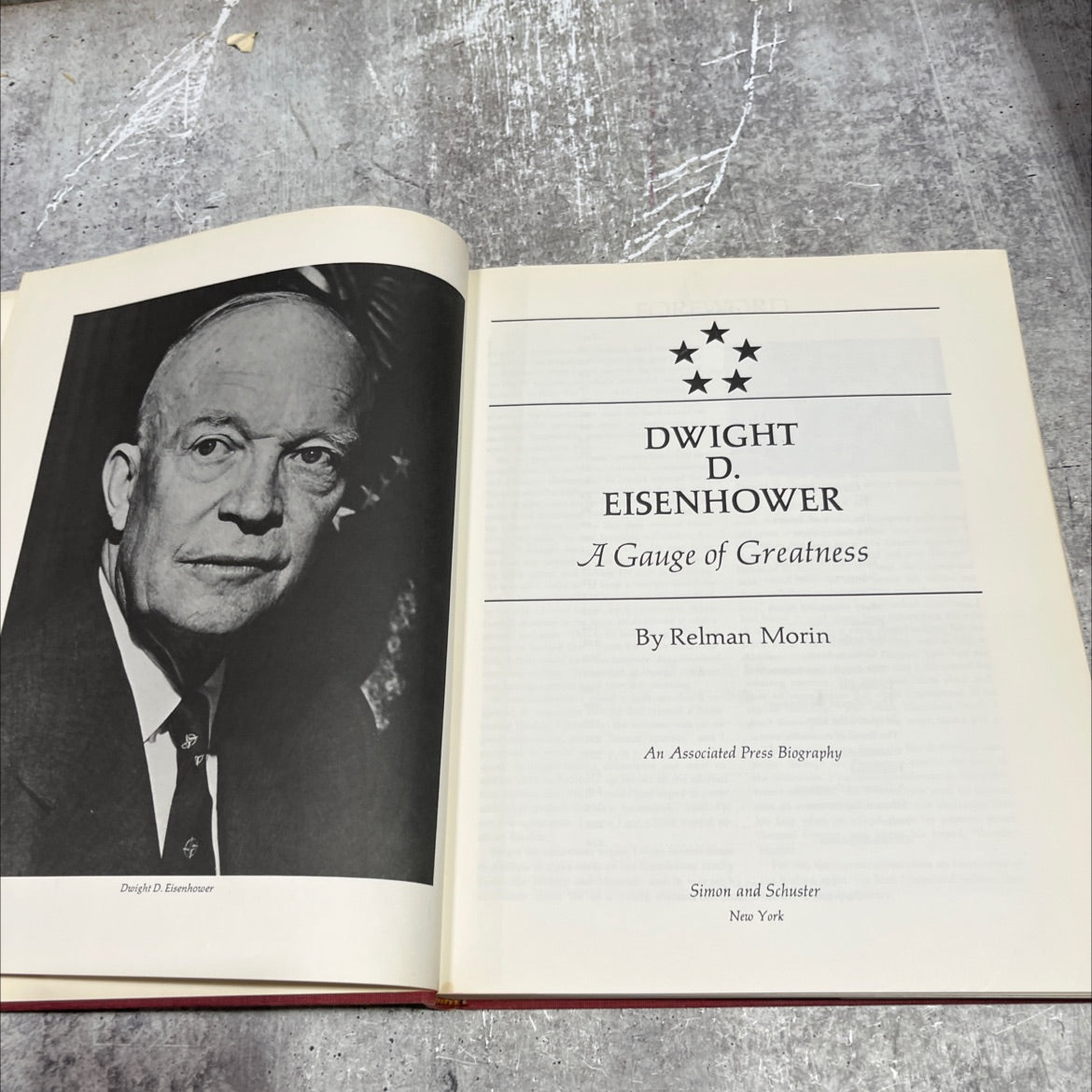 dwight d. eisenhower a gauge of greatness book, by relman morin, 1969 Hardcover image 2