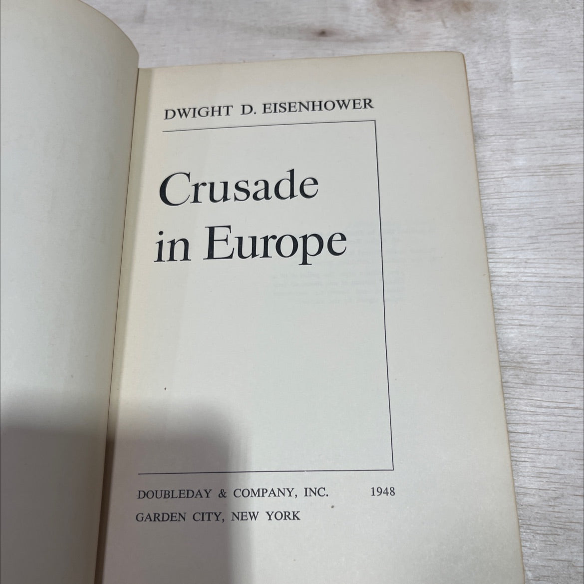 dwight d. eisenhower crusade in europe book, by dwight d. eisenhower, 1948 Hardcover image 2