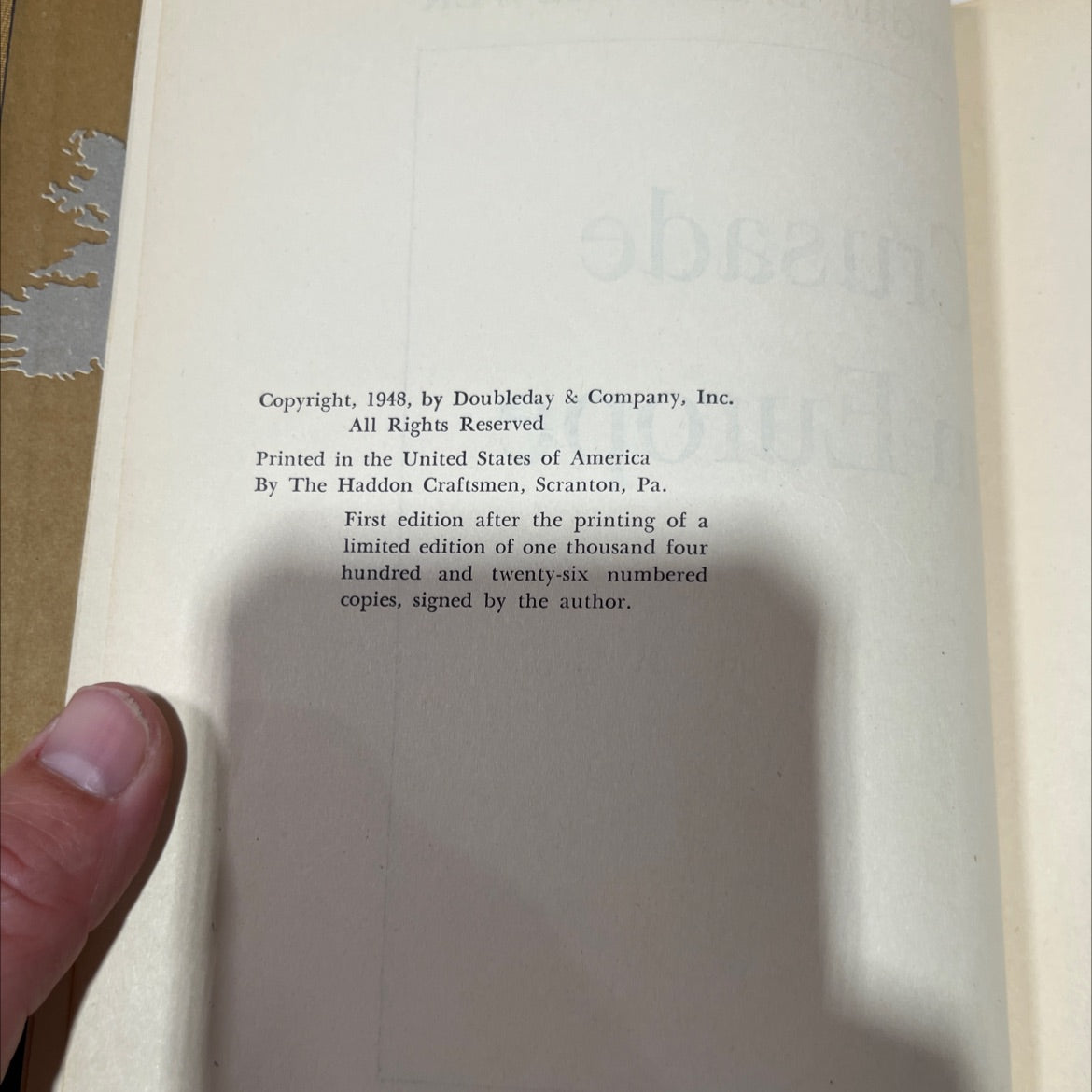 dwight d. eisenhower crusade in europe book, by dwight d. eisenhower, 1948 Hardcover image 3