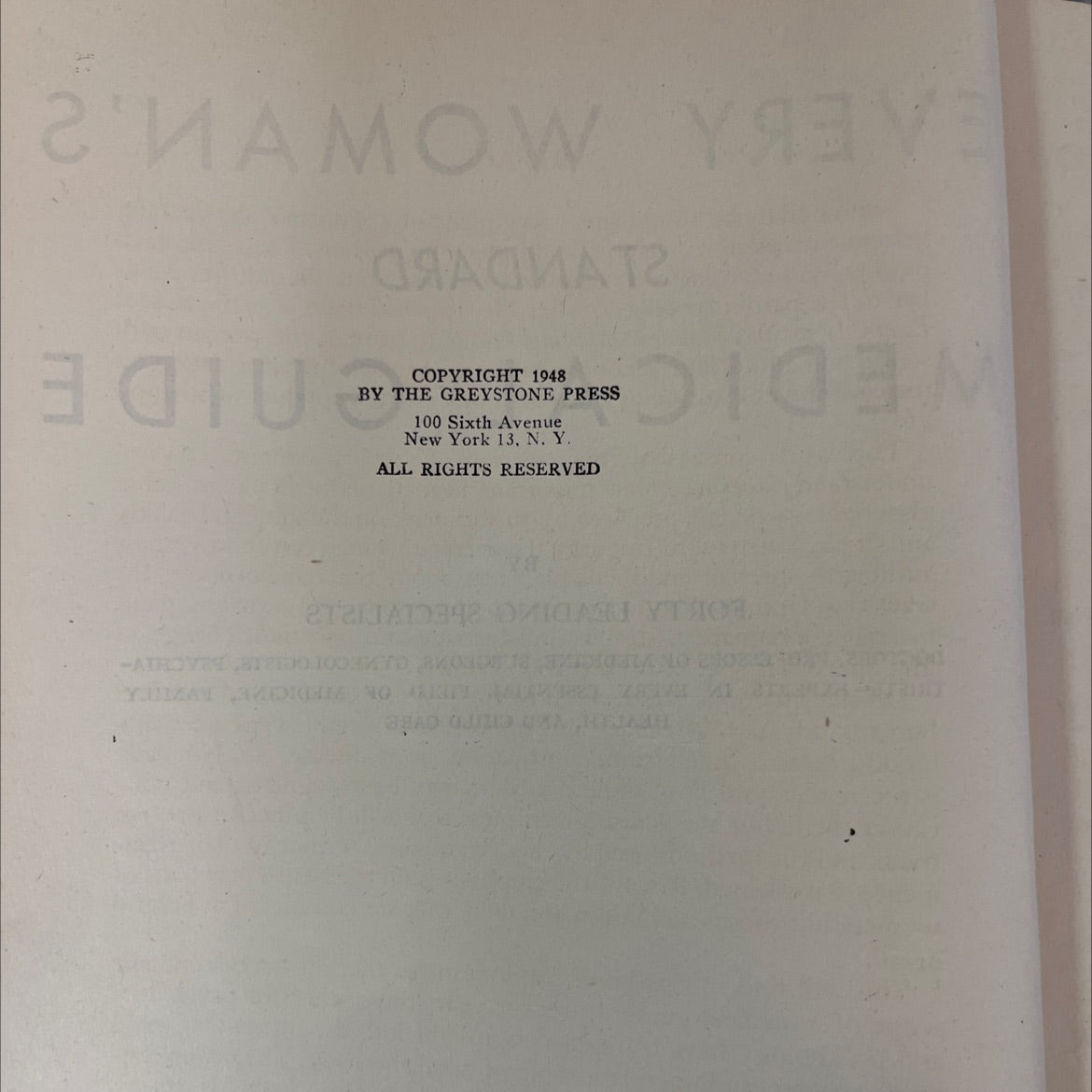 ea every woman's standard medical guide book, by unknown, 1948 Hardcover, Vintage image 3
