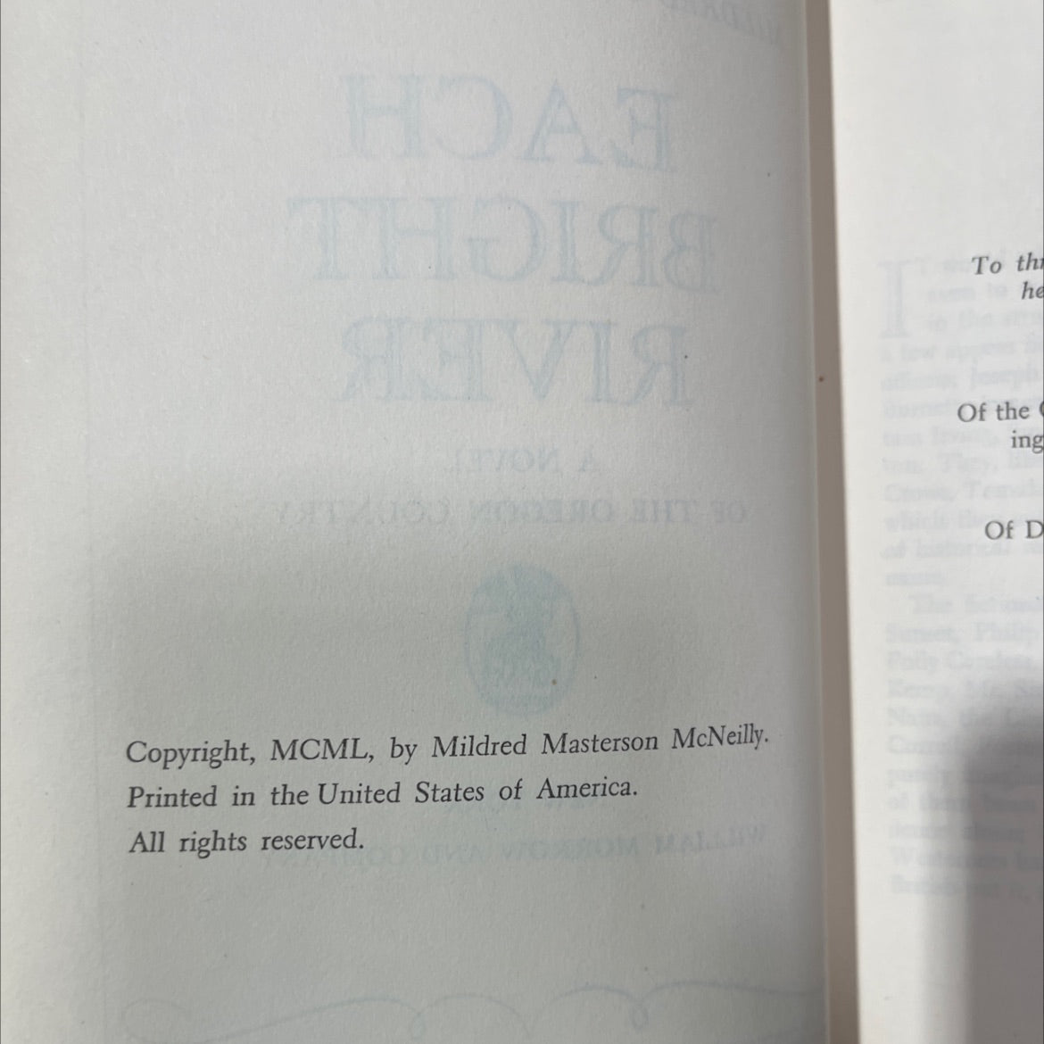 each bright river book, by mildred masterson mcneilly, 1951 Hardcover image 3