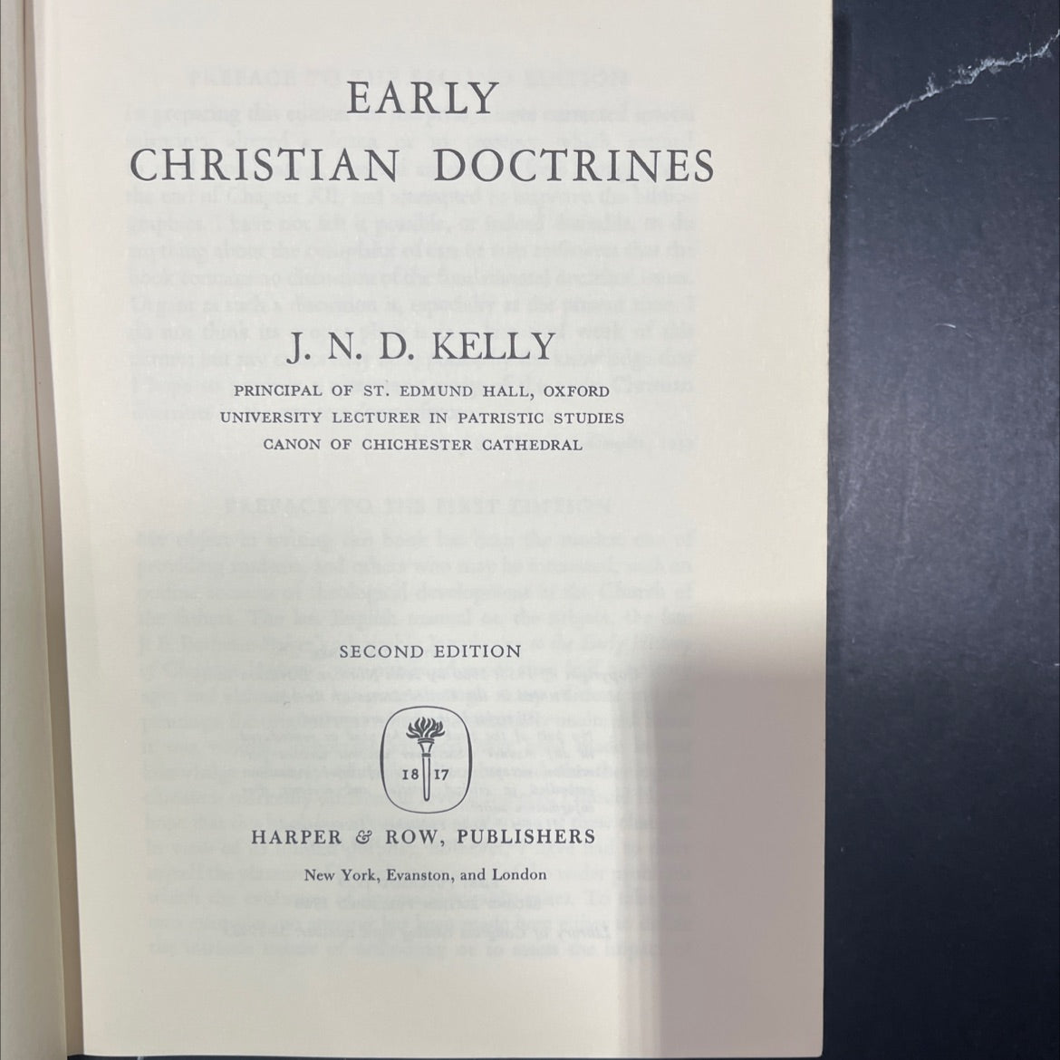 early christian doctrines book, by j. n. d. kelly, 1960 Hardcover image 2