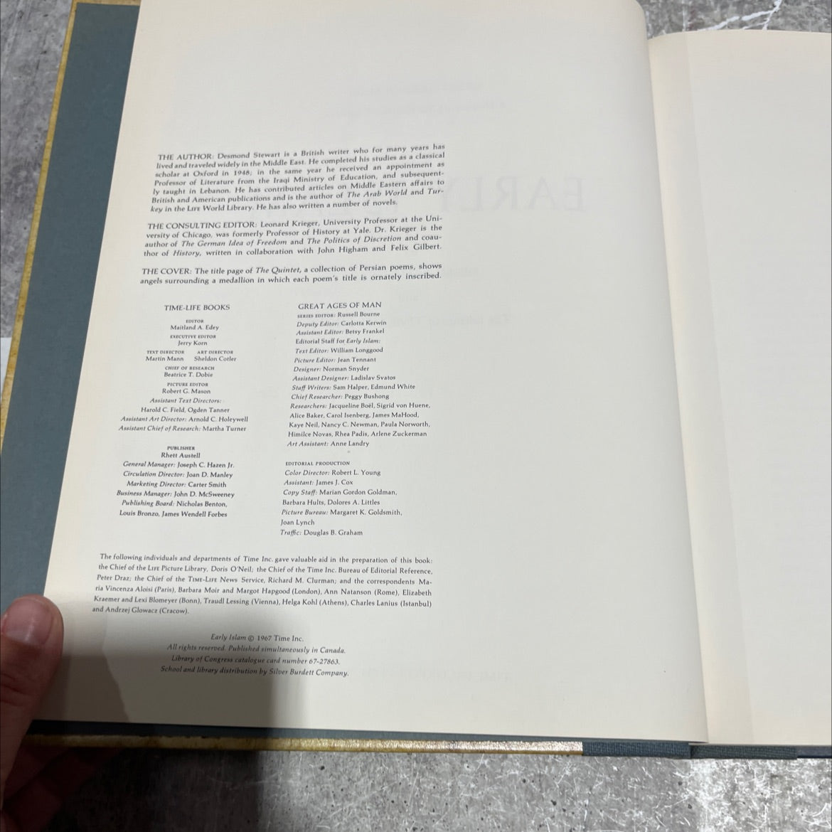 early islam book, by desmond stewart, 1967 Hardcover image 3