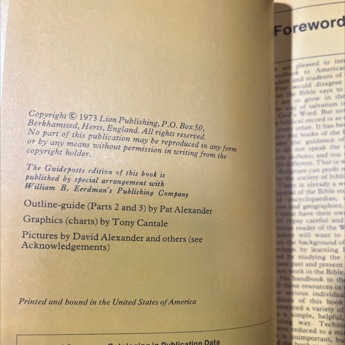 eerdmans' handbook to the bible book, by David Alexander, Pat Alexander, 1973 Hardcover image 3