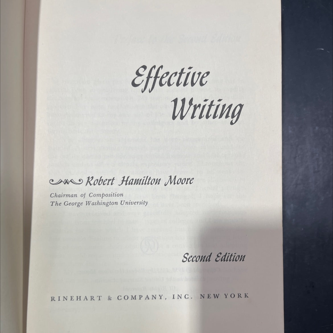 effective writing book, by robert hamilton moore, 1959 Hardcover image 2