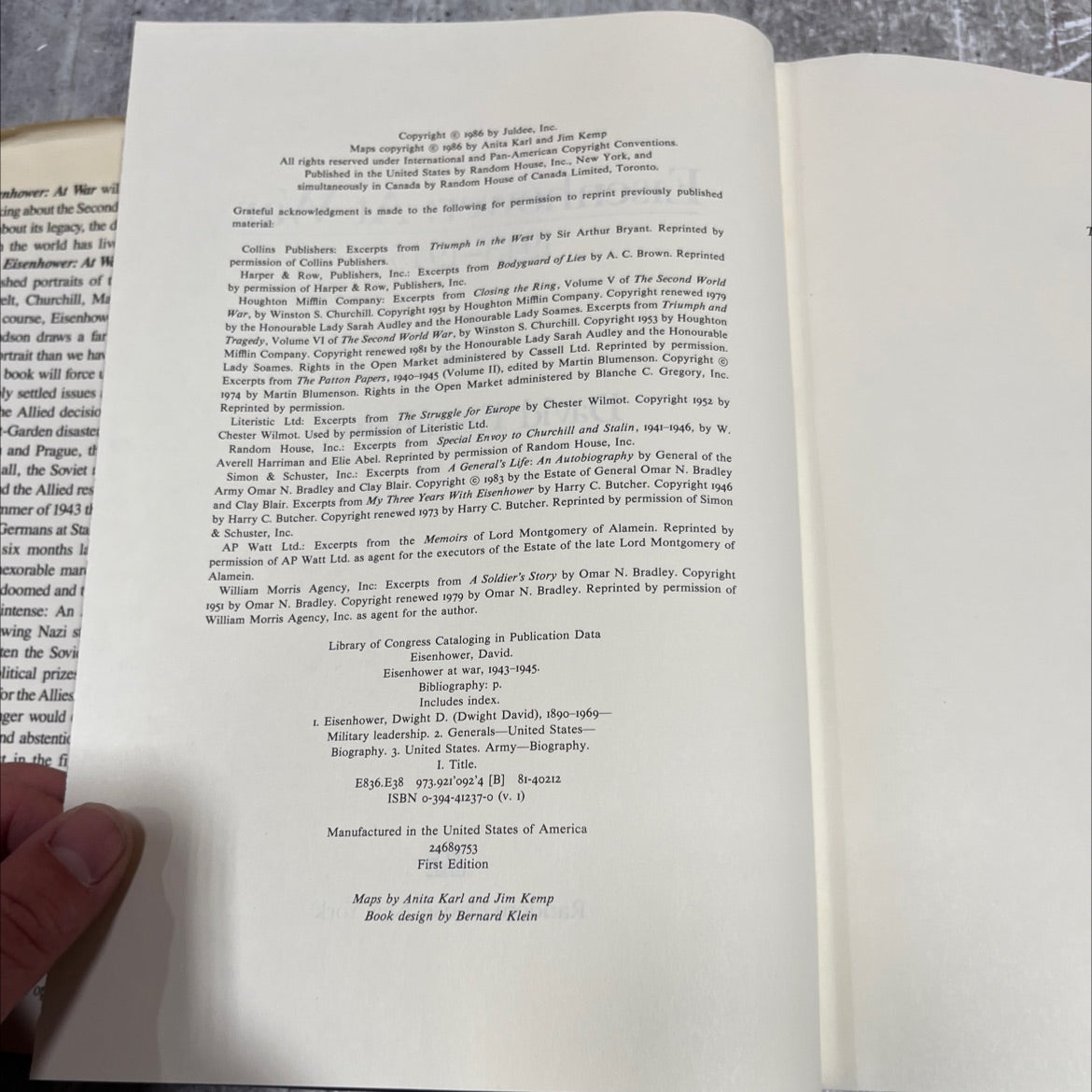 eisenhower at war 1943-1945 book, by david eisenhower, 1986 Hardcover image 3