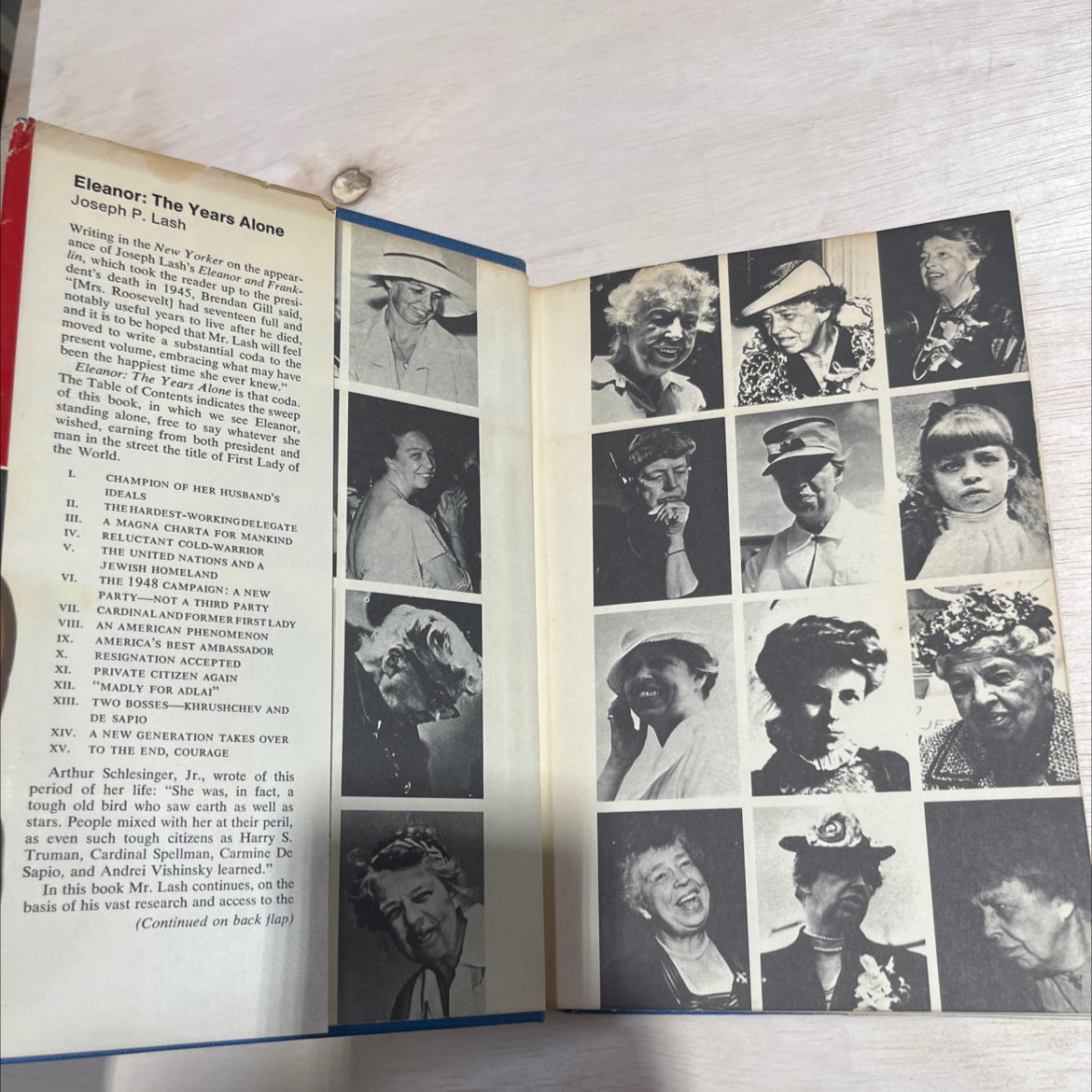 eleanor: the years alone book, by joseph p. lash, 1972 Hardcover image 4