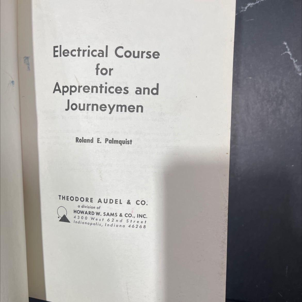 electrical course for apprentices and journeymen book, by roland e. palmquist, 1973 Hardcover image 2
