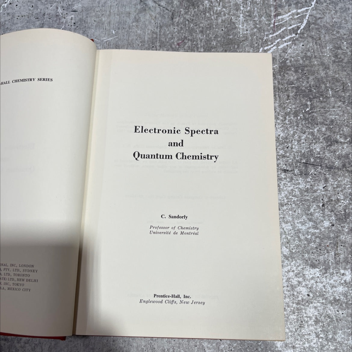 electronic spectra and quantum chemistry book, by c. sandorfy, 1964 Hardcover image 2