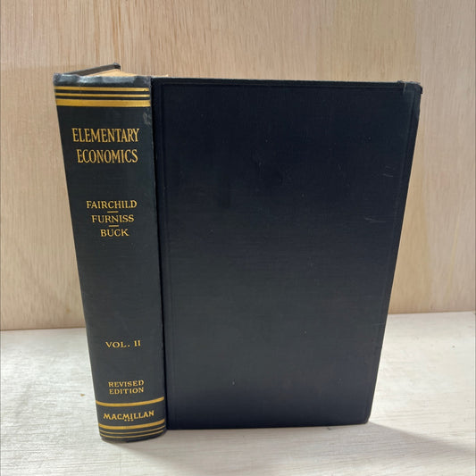 elementary economics book, by fred rogers fairchild, edgar stevenson furniss, norman sydney buck, 1933 Hardcover, image 1
