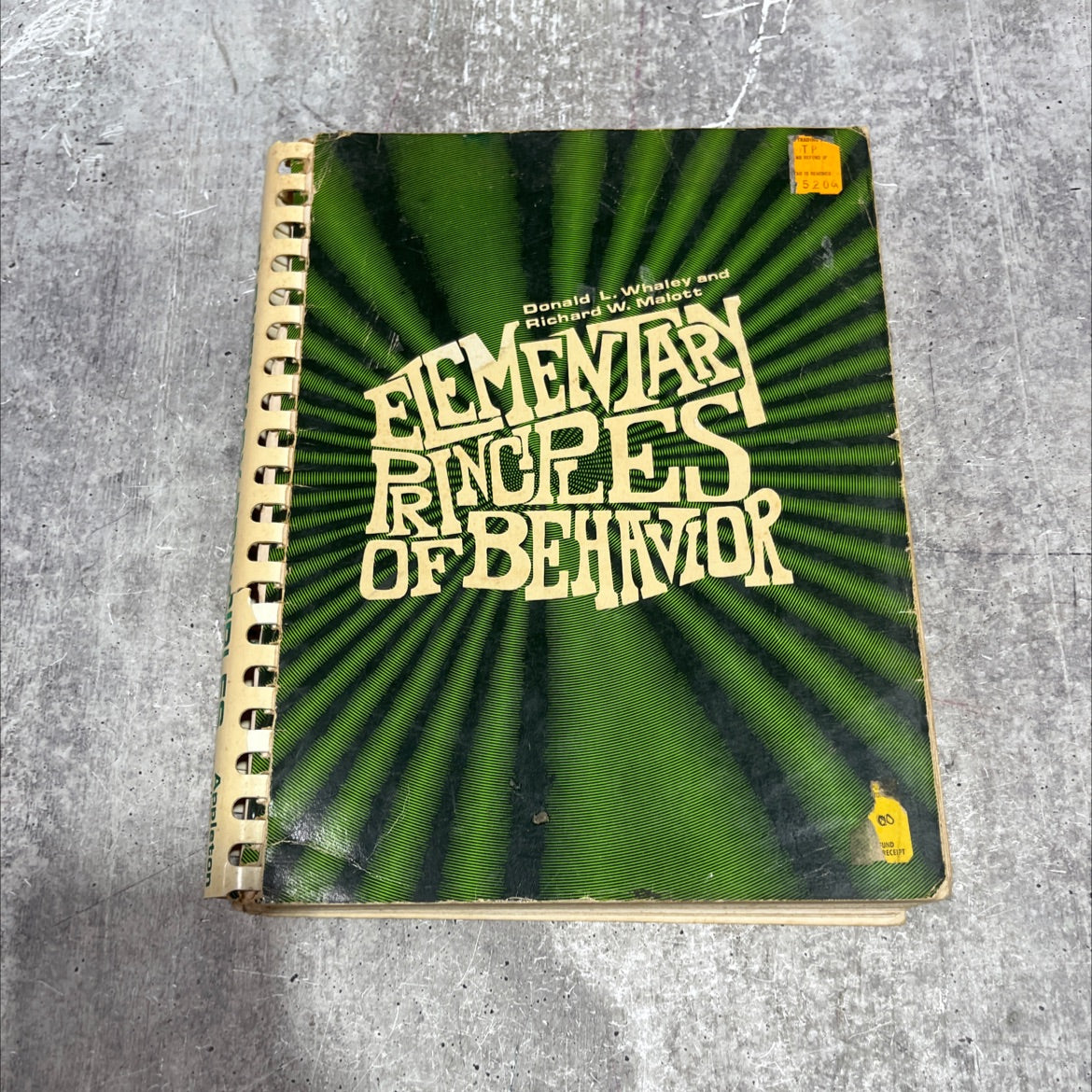 elementary ricles of behimor book, by Donald L. Whaley, Richard W. Malott, 1971 Paperback image 1