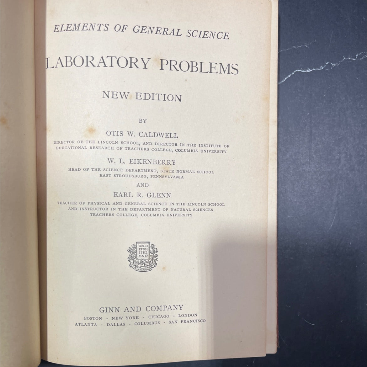 elements of general science laboratory problems new edition book, by otis w. caldwell, w. l. eikenberry, earl r. glenn, image 2