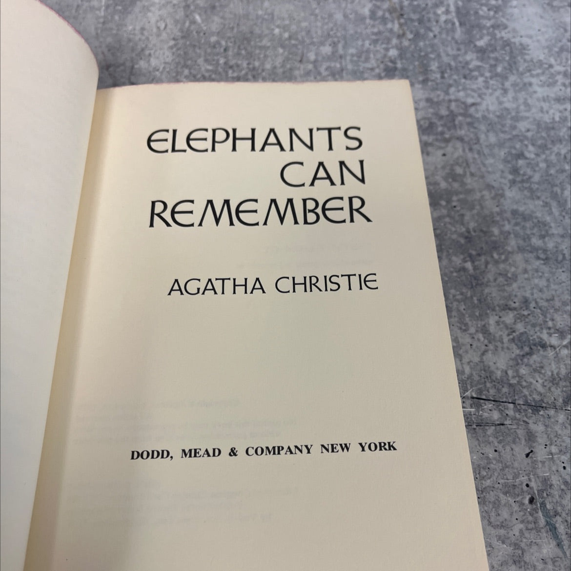 elephants can remember book, by agatha christie, 1972 Hardcover image 2