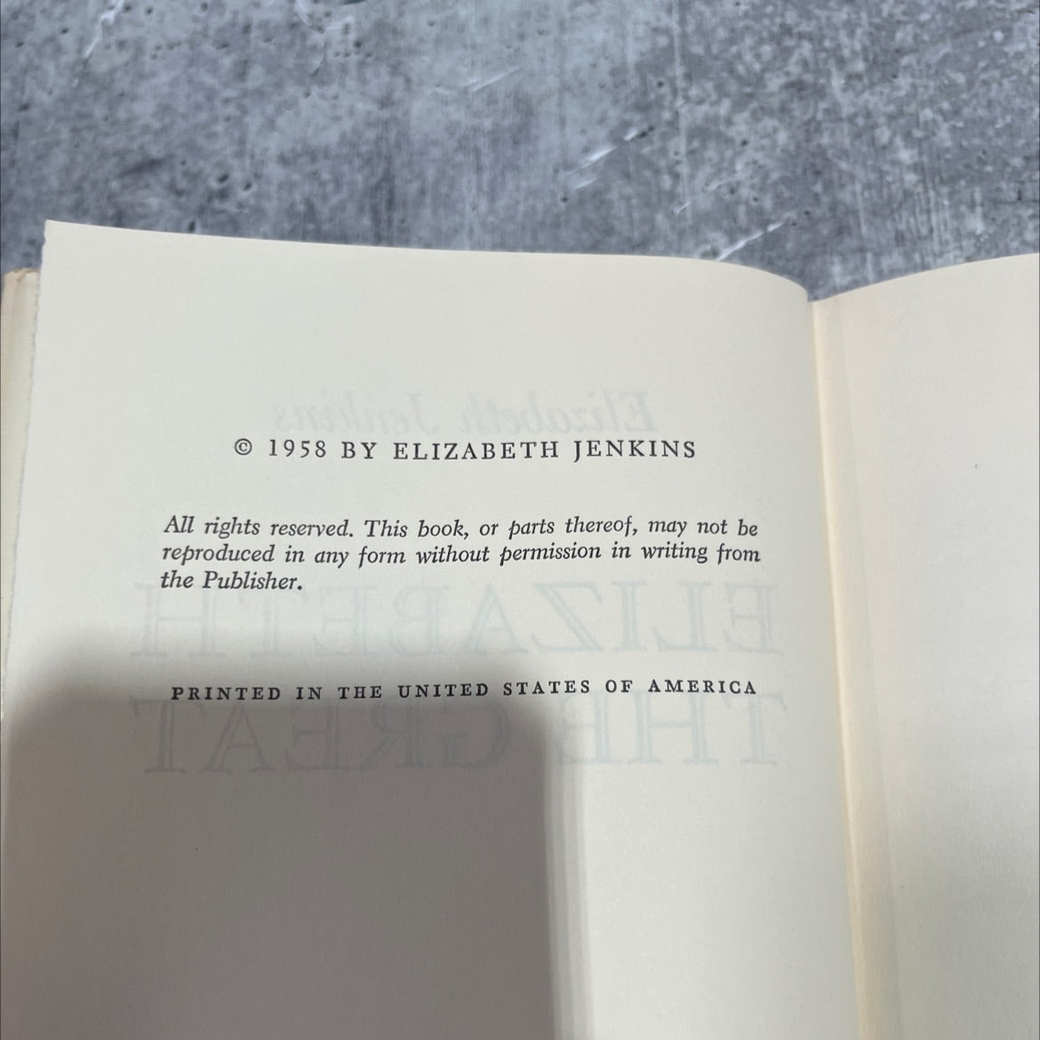 elizabeth the great book, by elizabeth jenkins, 1958 Hardcover image 3