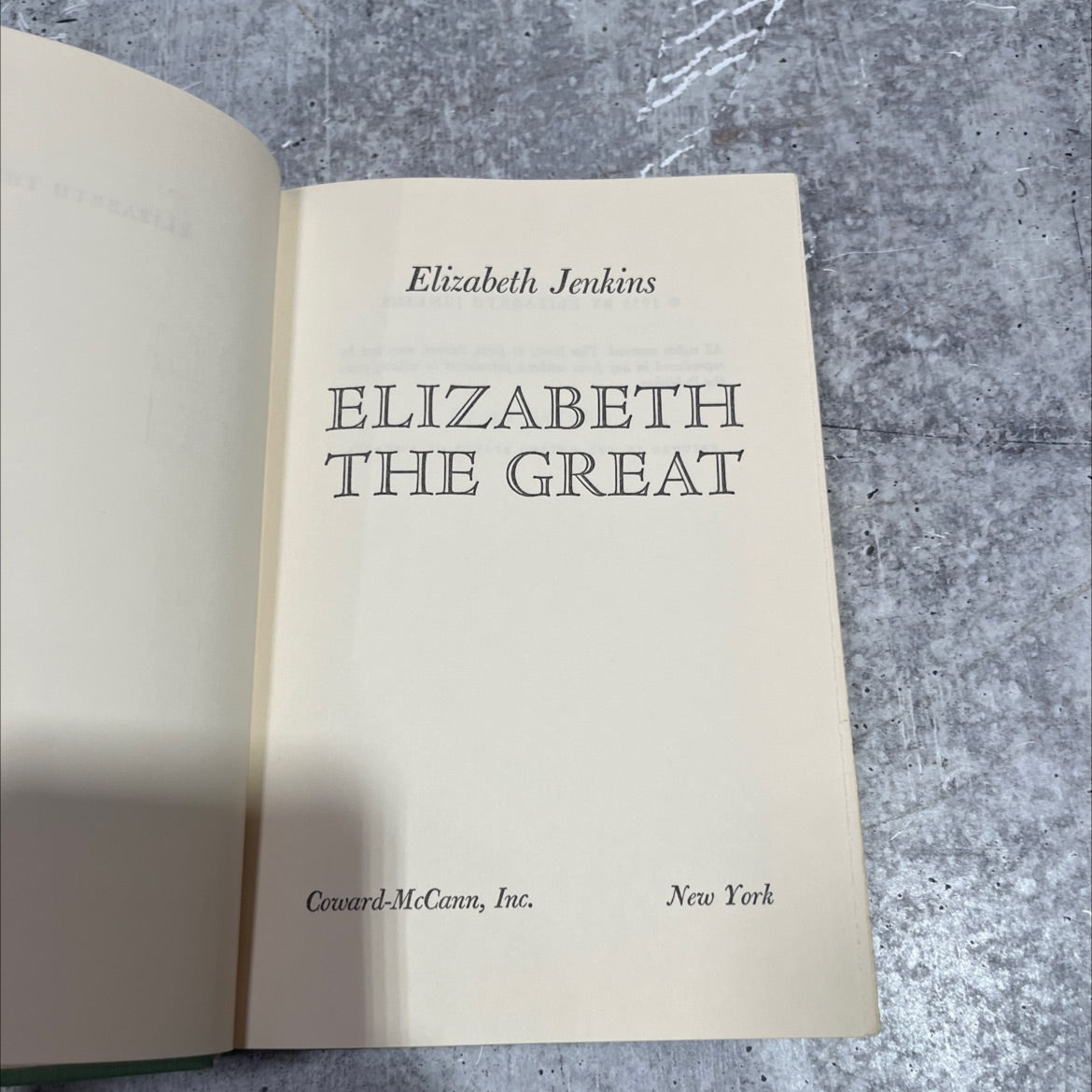 elizabeth the great book, by elizabeth jenkins, 1958 Hardcover image 2