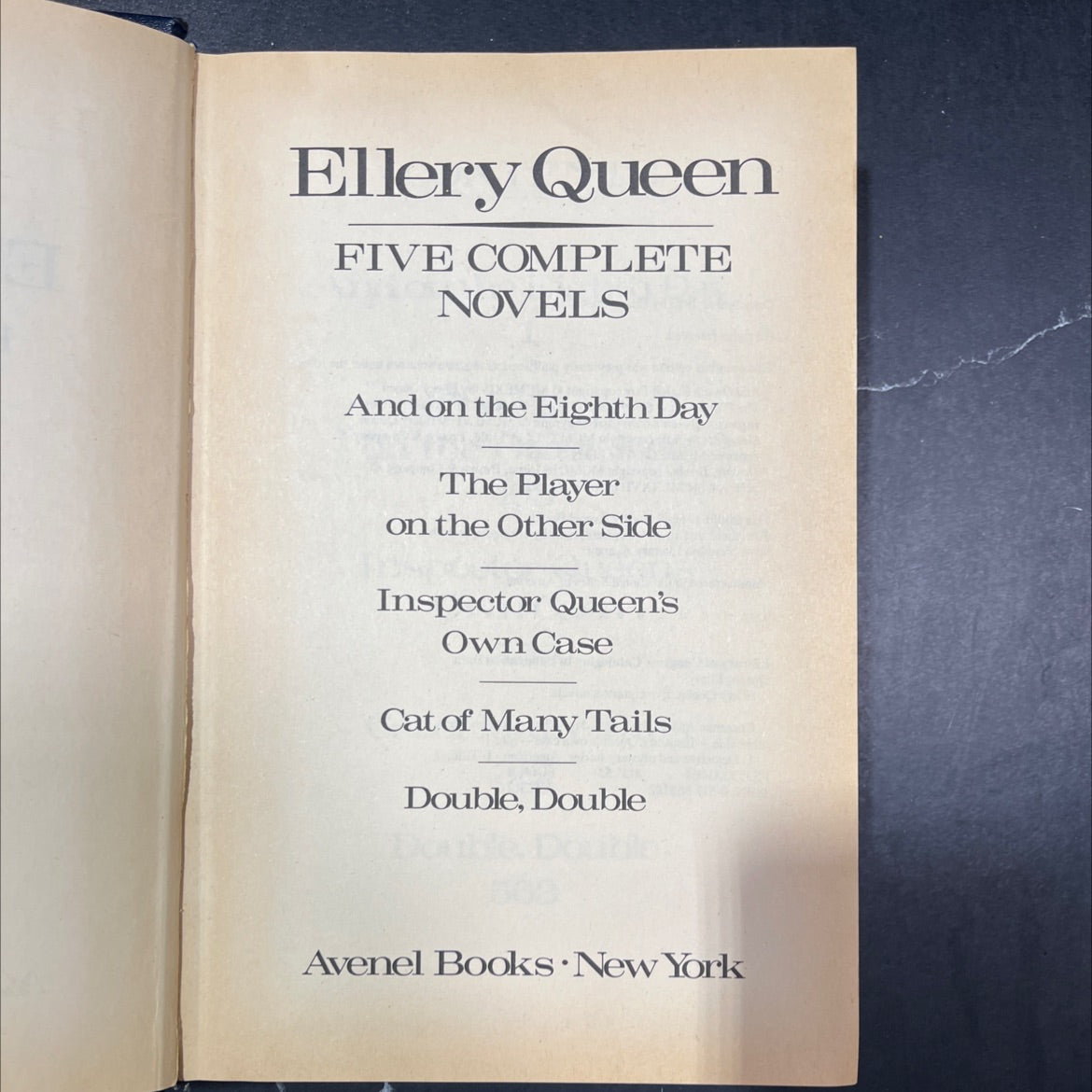 ellery queen five complete novels book, by ellery queen, 1982 Hardcover image 2