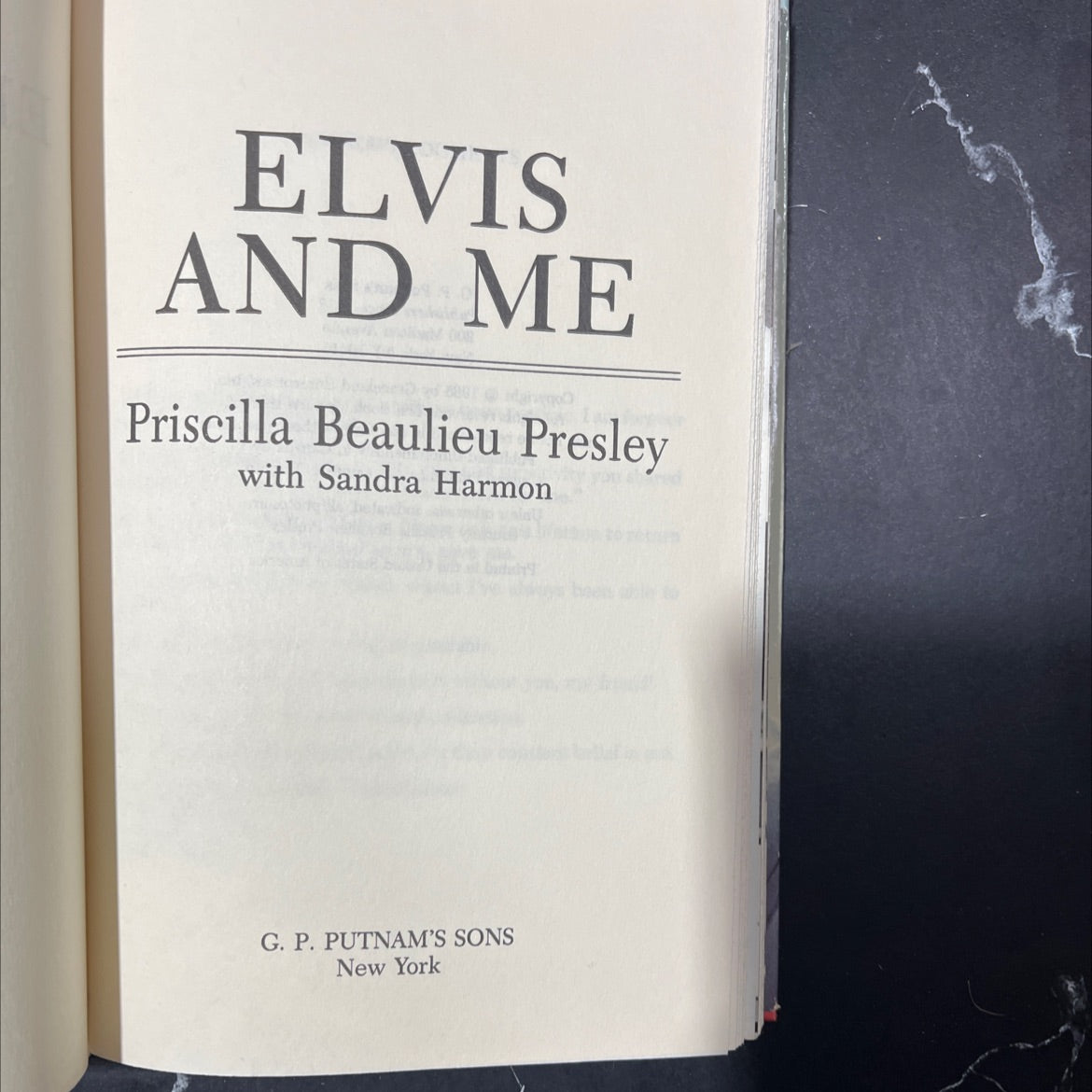 elvis and me book, by priscilla beaulieu presley with sandra harmon, 1985 Hardcover image 2