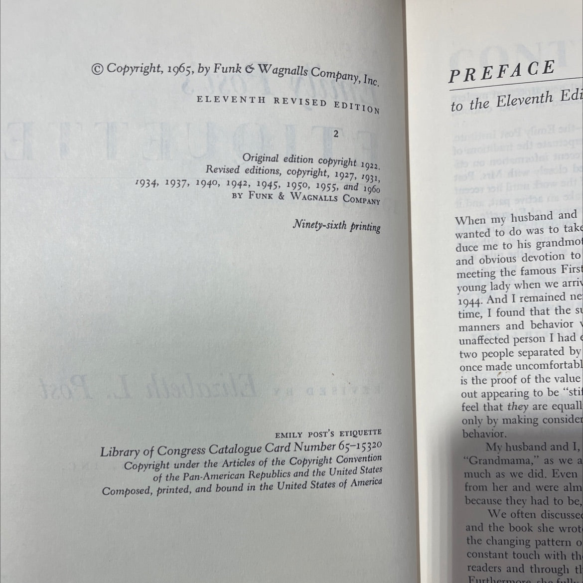 emily post's etiquette book, by elizabeth l. post, 1965 Hardcover image 3