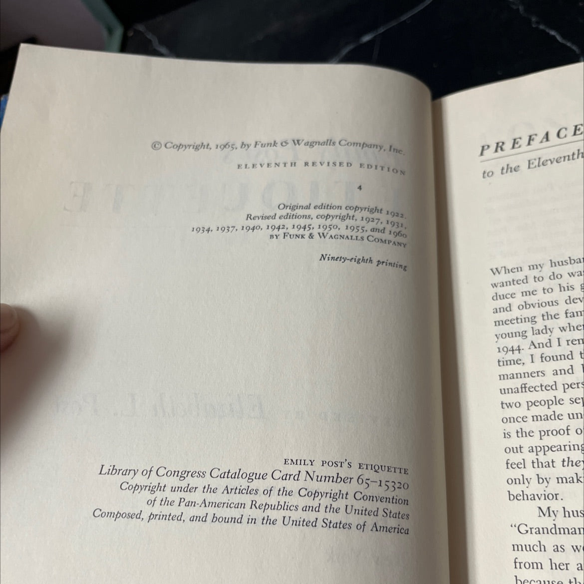 emily post's etiquette book, by elizabeth l. post, 1965 Hardcover image 3