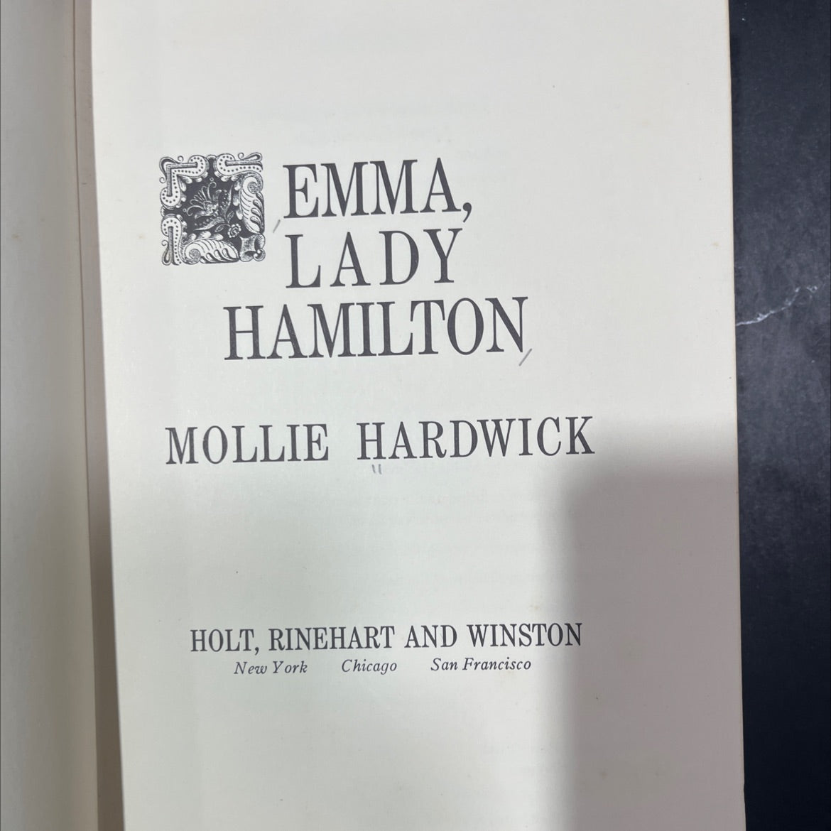 emma, lady hamilton book, by mollie hardwick, 1970 Hardcover image 2