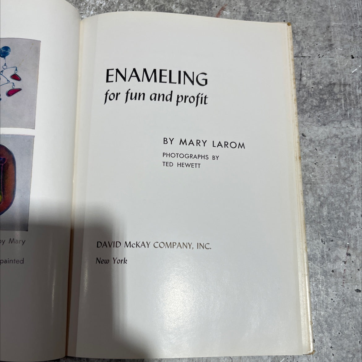 enameling for fun and profit book, by Mary Larom, 1960 Hardcover image 2