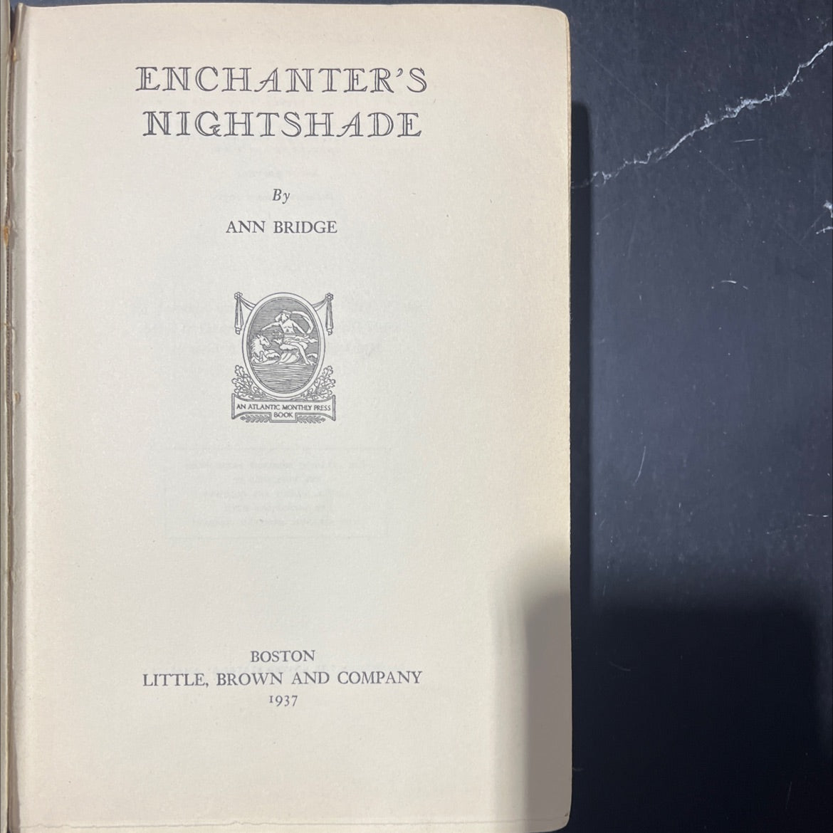 enchanter's nightshade book, by ann bridge, 1937 Hardcover image 2