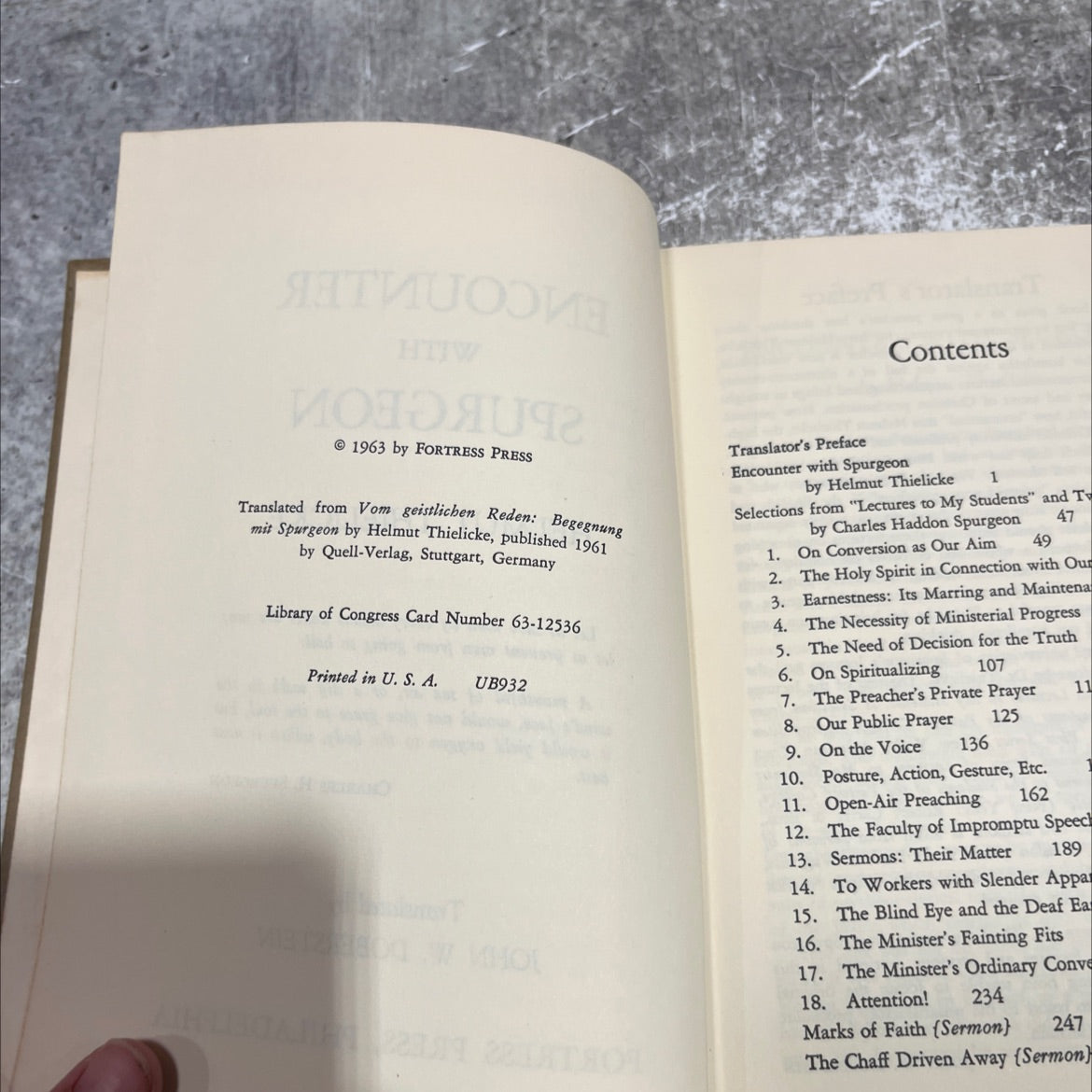 encounter with spurgeon book, by helmut thielicke, 1963 Hardcover image 3