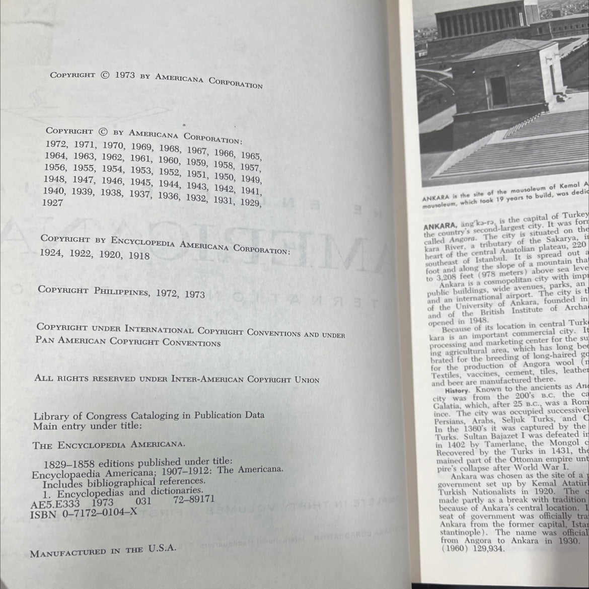 encyclopedia americana volume 2 book, by unknown, 1973 Hardcover image 3