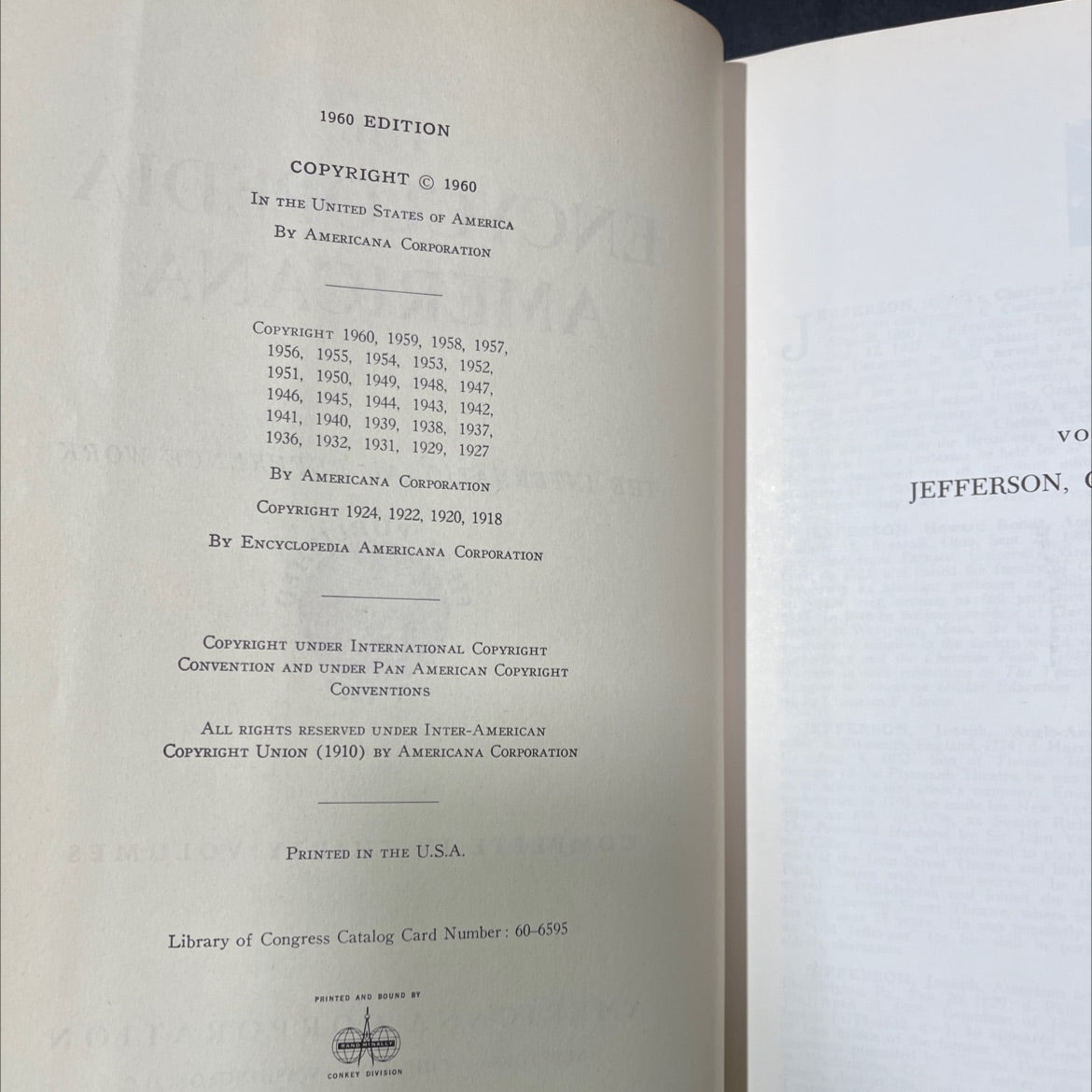 encyclopedia americana book, by americana corporation, 1960 Hardcover image 3
