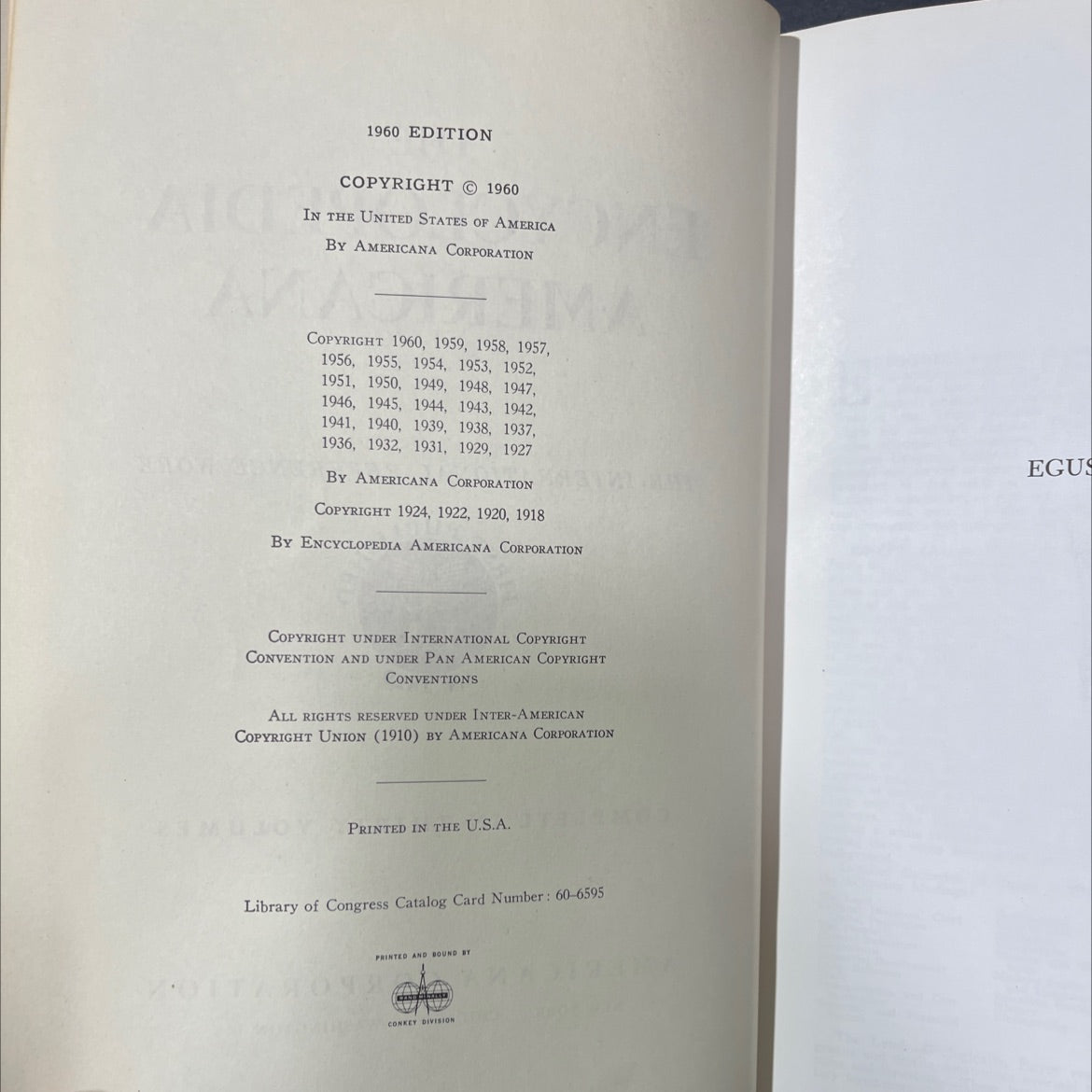 encyclopedia americana book, by unknown, 1960 Leather image 3