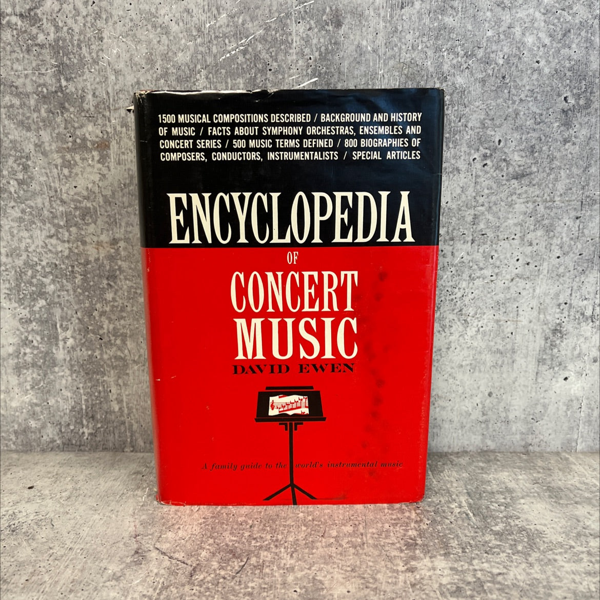 encyclopedia of concert music book, by david ewen, 1975 Hardcover image 1