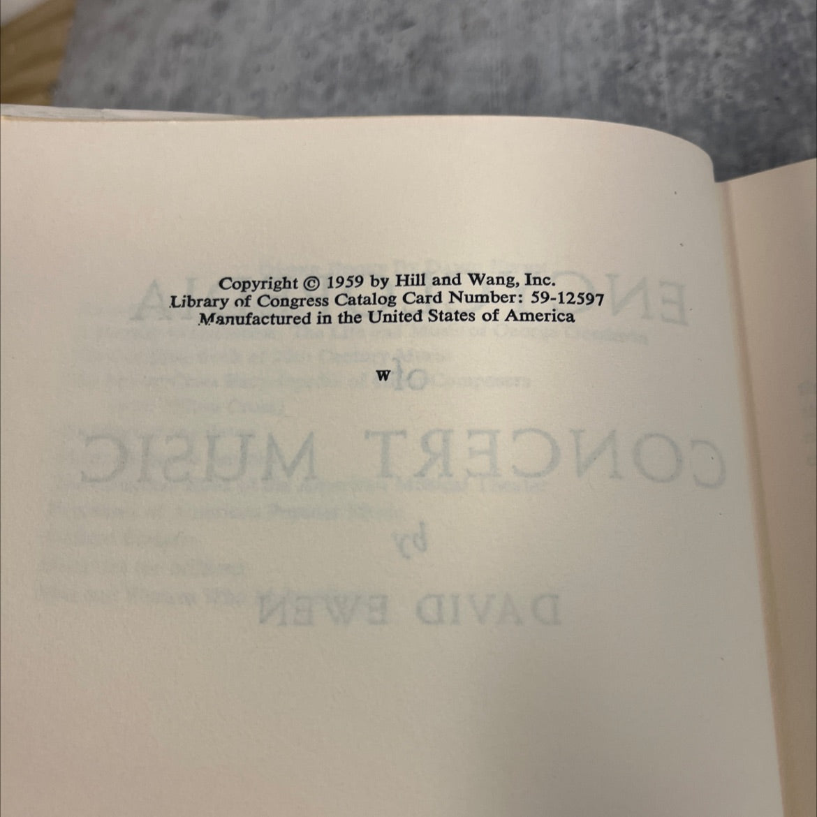 encyclopedia of concert music book, by david ewen, 1975 Hardcover image 3