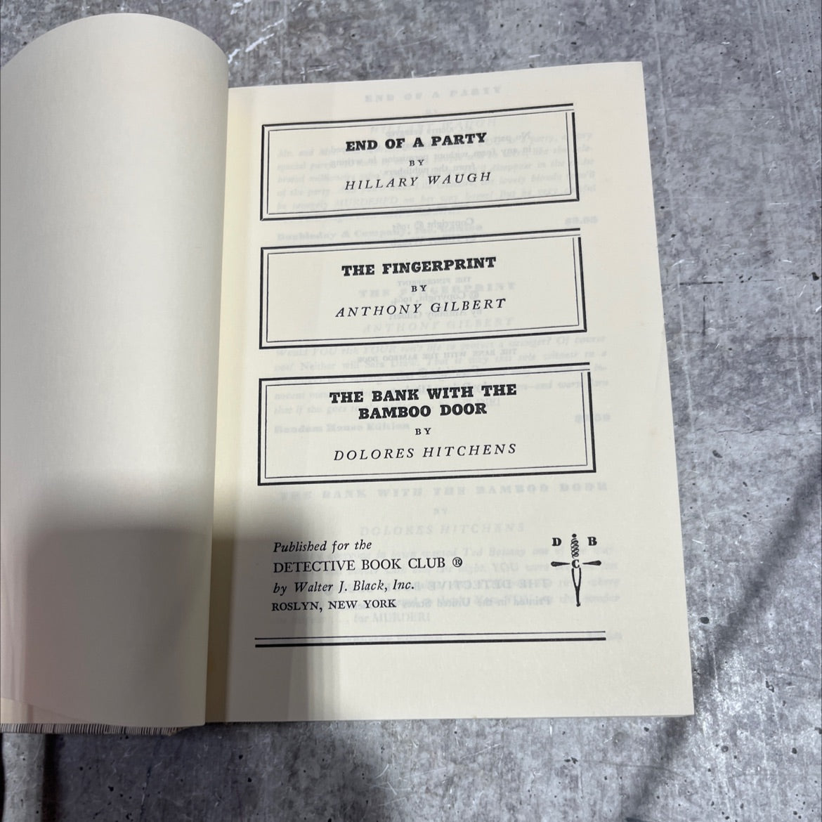 end of a party book, by Hillary Waugh, 1965 Hardcover image 2