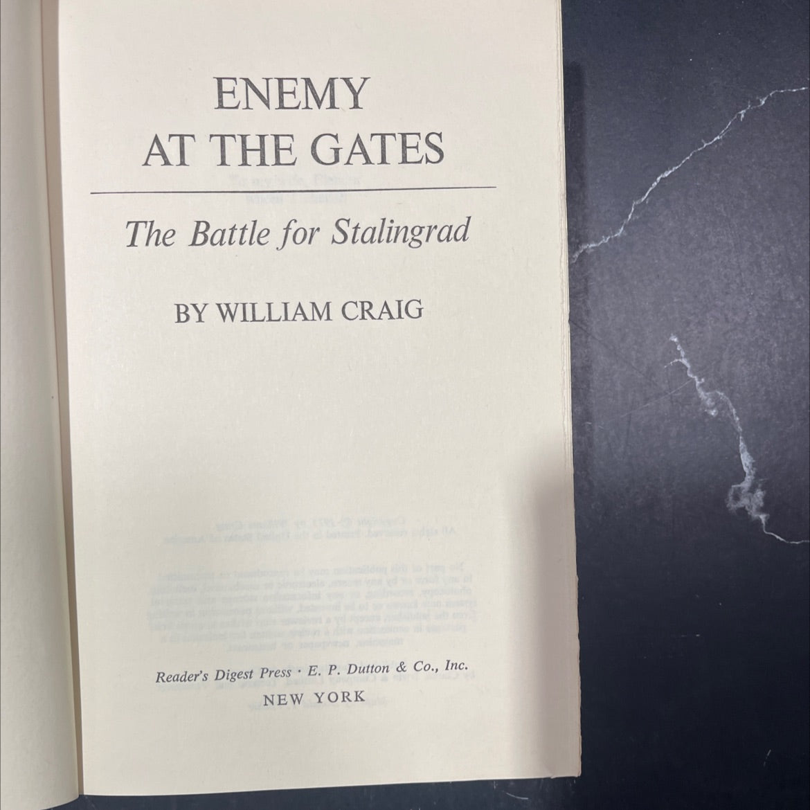 enemy at the gates the battle for stalingrad book, by william craig, 1973 Hardcover image 2