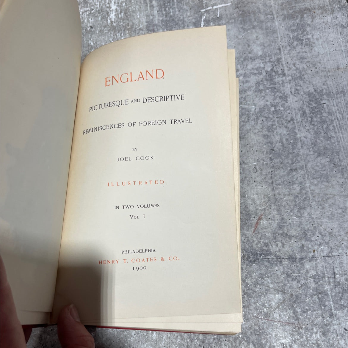 england picturesque and descriptive reminiscences of foreign travel book, by joel cook, 1900 Hardcover image 2