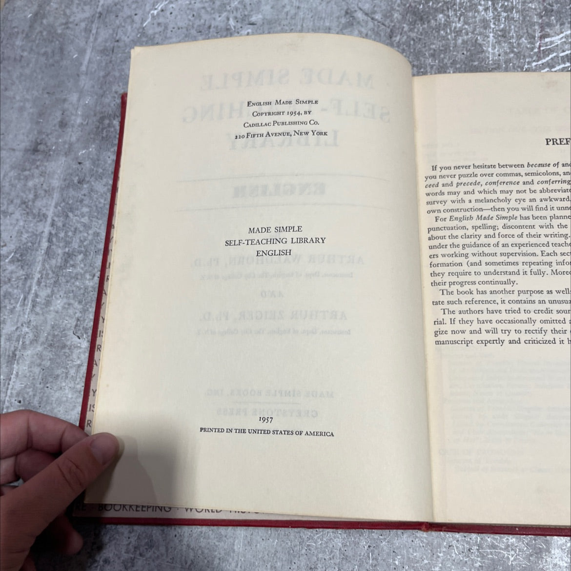 english made simple book, by arthur waldhorn, ph.d. and arthur zeiger, ph.d., 1957 Hardcover image 3