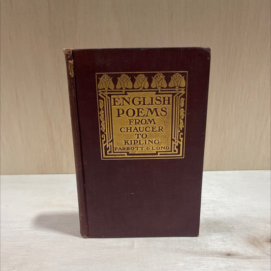 english poems from chaucer to kipling book, by thomas marc parrott, augustus white long, 1903 Hardcover image 1